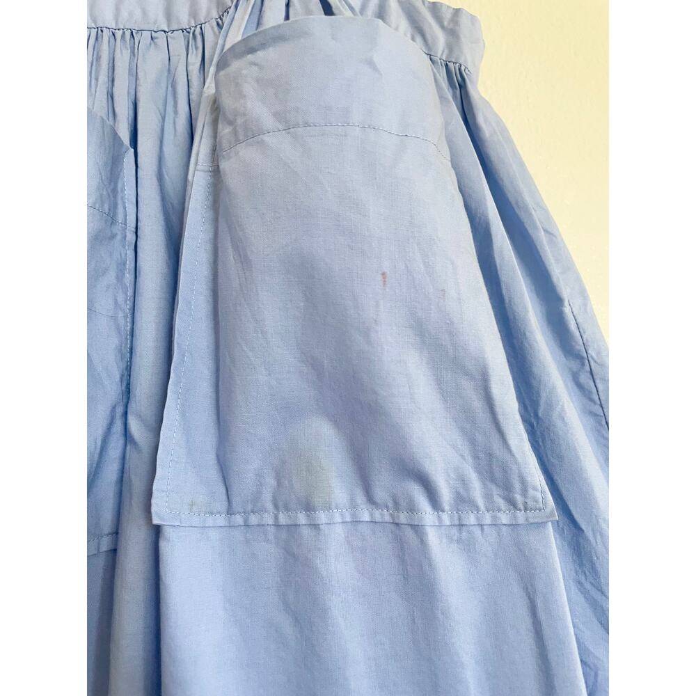 Vintage 1950s 60s Sky Blue Pinafore Apron Dress Handmade Cottagecore - Picture 10 of 10
